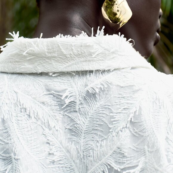 Zara Fringed Button Down Shirt - Picture 4 of 6